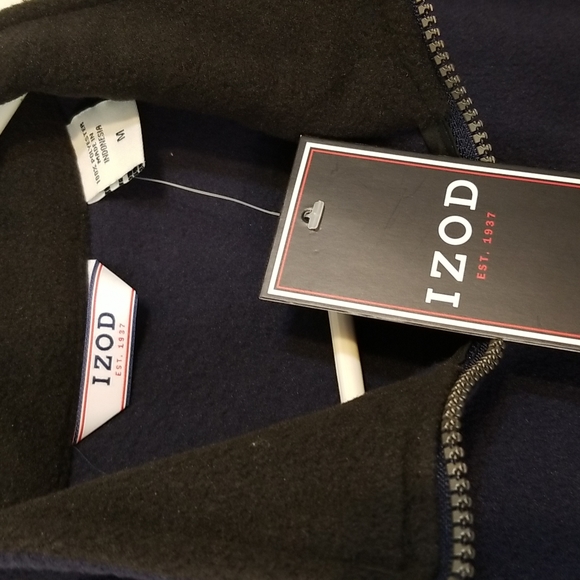 🌴 NWT Izod Navy Blue Vest UNISEX Medium - Picture 2 of 9